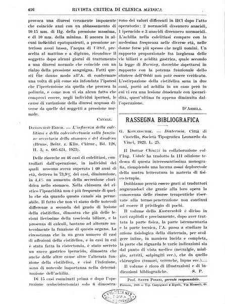 Rivista critica di clinica medica