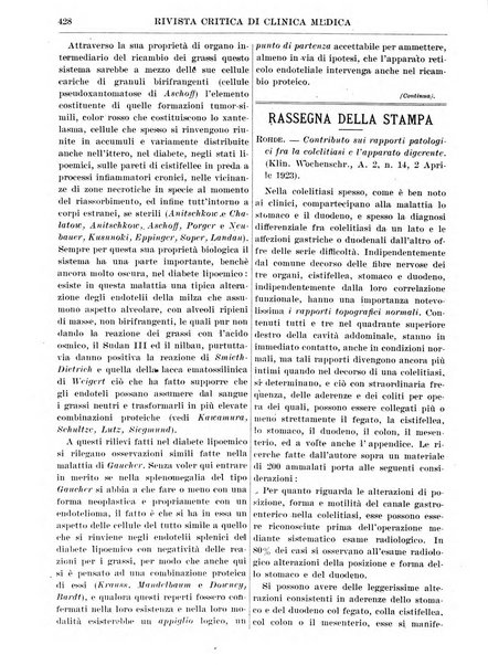 Rivista critica di clinica medica