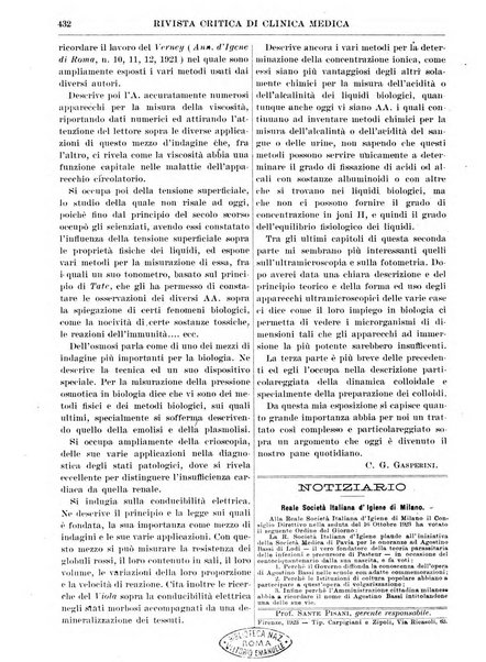 Rivista critica di clinica medica