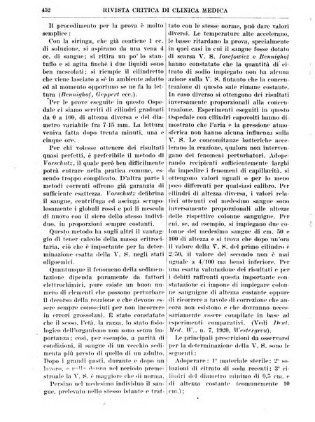 Rivista critica di clinica medica