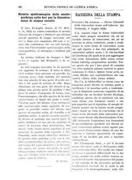 Rivista critica di clinica medica