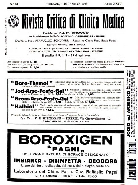 Rivista critica di clinica medica