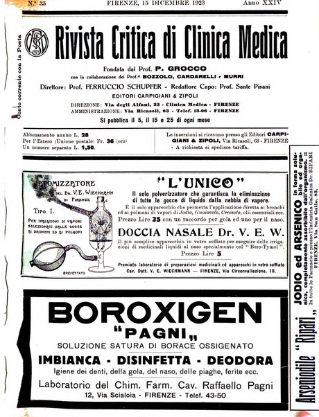 Rivista critica di clinica medica