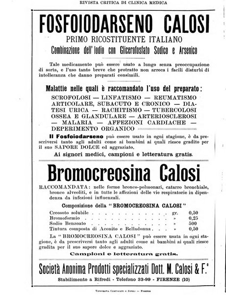 Rivista critica di clinica medica