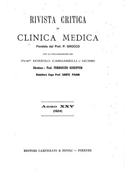 Rivista critica di clinica medica