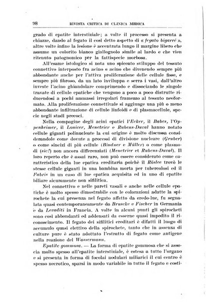 Rivista critica di clinica medica