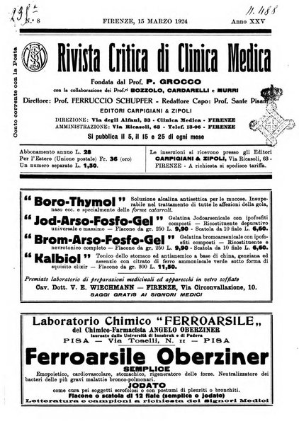 Rivista critica di clinica medica