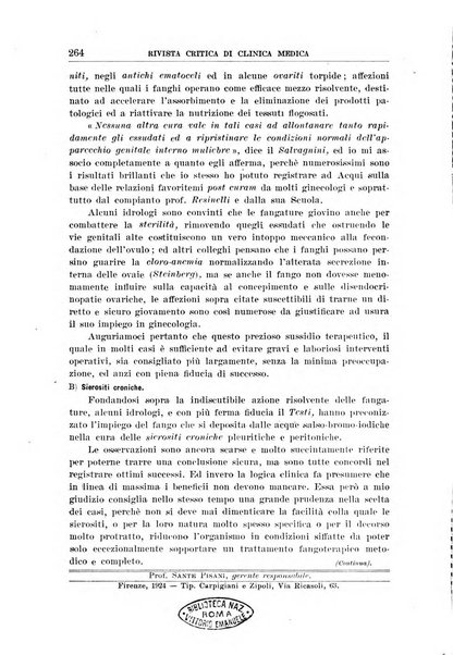 Rivista critica di clinica medica