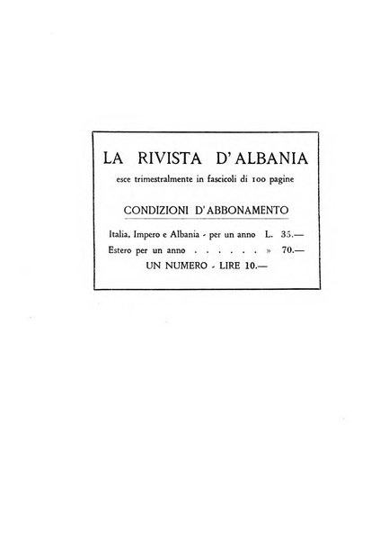 Rivista d'Albania pubblicazione trimestrale