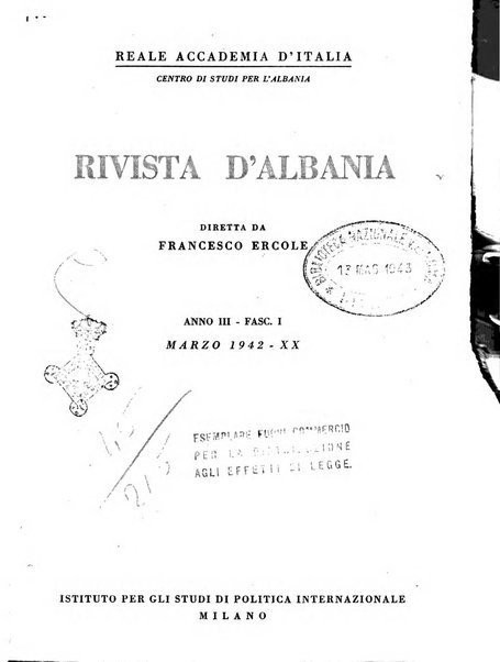 Rivista d'Albania pubblicazione trimestrale