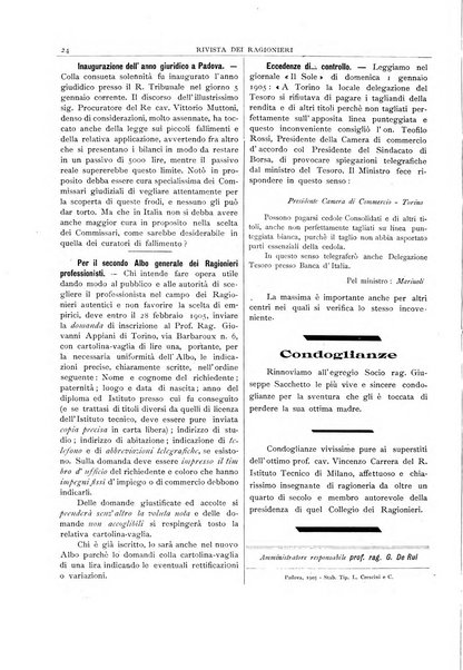 Rivista dei ragionieri organo ufficiale per l'Accademia dei ragionieri in Padova