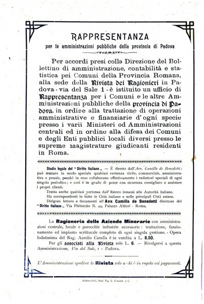 Rivista dei ragionieri organo ufficiale per l'Accademia dei ragionieri in Padova