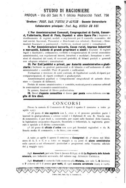 Rivista dei ragionieri organo ufficiale per l'Accademia dei ragionieri in Padova