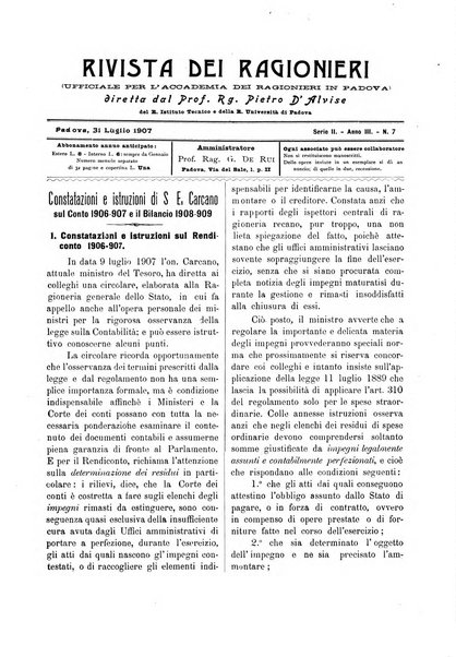 Rivista dei ragionieri organo ufficiale per l'Accademia dei ragionieri in Padova