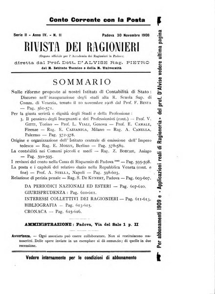Rivista dei ragionieri organo ufficiale per l'Accademia dei ragionieri in Padova