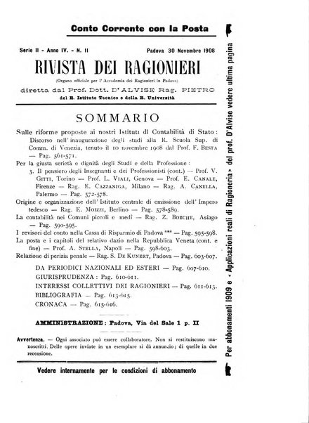 Rivista dei ragionieri organo ufficiale per l'Accademia dei ragionieri in Padova