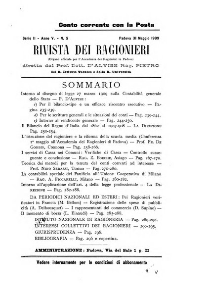 Rivista dei ragionieri organo ufficiale per l'Accademia dei ragionieri in Padova