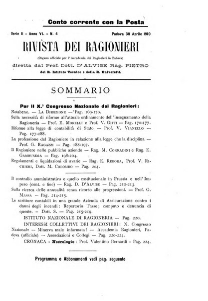 Rivista dei ragionieri organo ufficiale per l'Accademia dei ragionieri in Padova