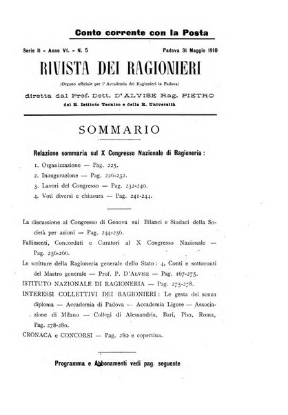 Rivista dei ragionieri organo ufficiale per l'Accademia dei ragionieri in Padova