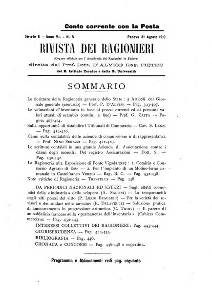 Rivista dei ragionieri organo ufficiale per l'Accademia dei ragionieri in Padova