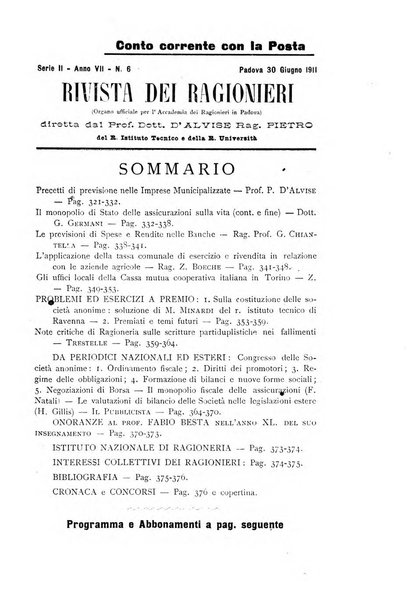 Rivista dei ragionieri organo ufficiale per l'Accademia dei ragionieri in Padova