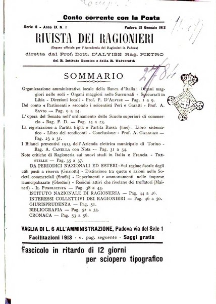 Rivista dei ragionieri organo ufficiale per l'Accademia dei ragionieri in Padova