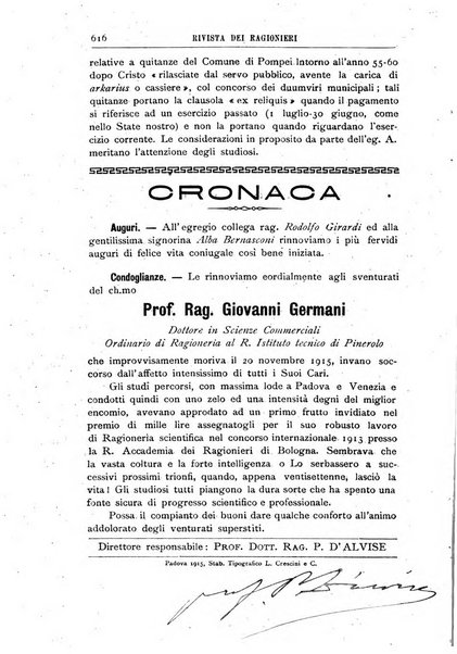 Rivista dei ragionieri organo ufficiale per l'Accademia dei ragionieri in Padova