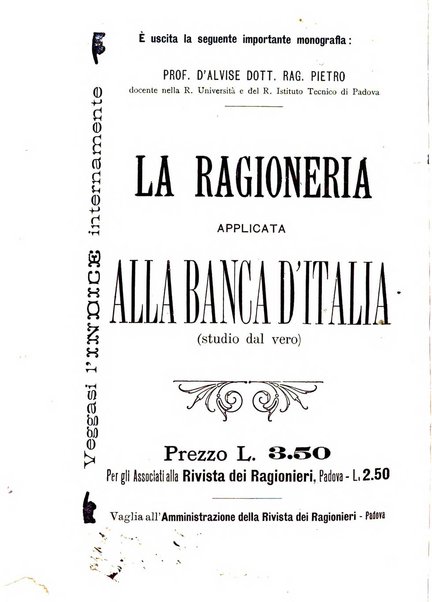 Rivista dei ragionieri organo ufficiale per l'Accademia dei ragionieri in Padova