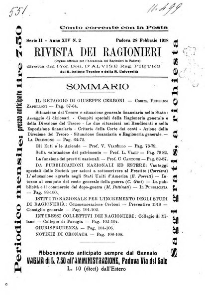 Rivista dei ragionieri organo ufficiale per l'Accademia dei ragionieri in Padova