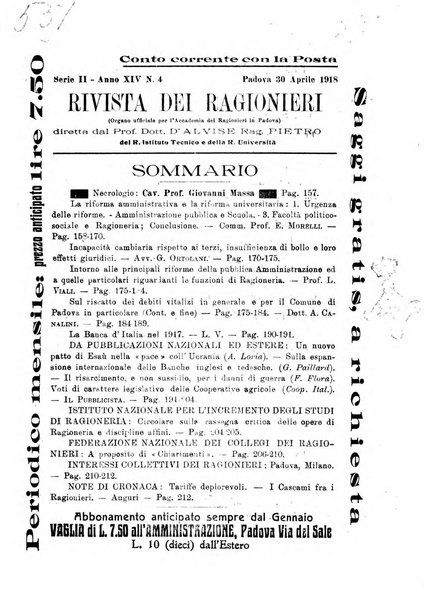 Rivista dei ragionieri organo ufficiale per l'Accademia dei ragionieri in Padova