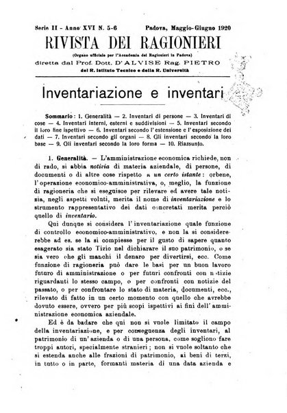 Rivista dei ragionieri organo ufficiale per l'Accademia dei ragionieri in Padova