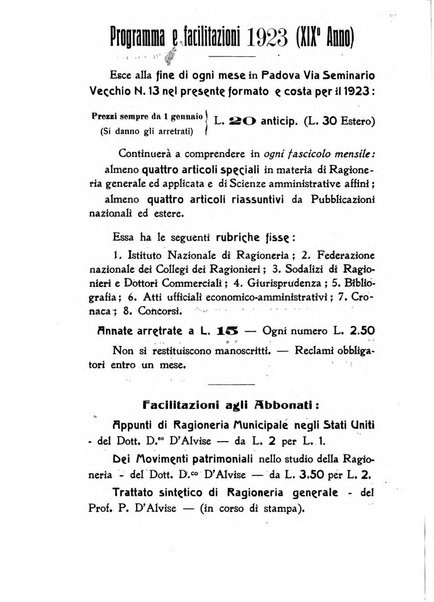 Rivista dei ragionieri organo ufficiale per l'Accademia dei ragionieri in Padova