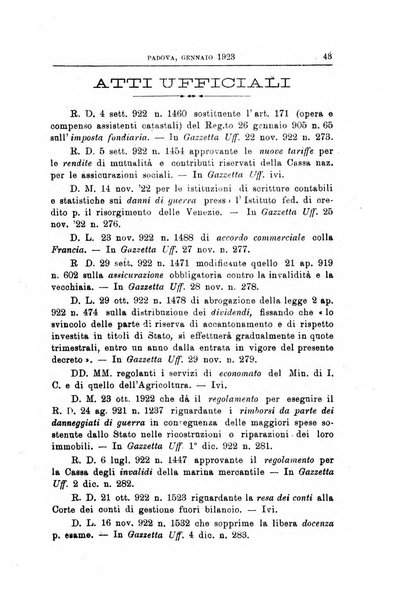 Rivista dei ragionieri organo ufficiale per l'Accademia dei ragionieri in Padova