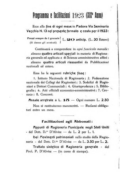 Rivista dei ragionieri organo ufficiale per l'Accademia dei ragionieri in Padova