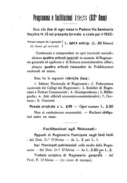 Rivista dei ragionieri organo ufficiale per l'Accademia dei ragionieri in Padova