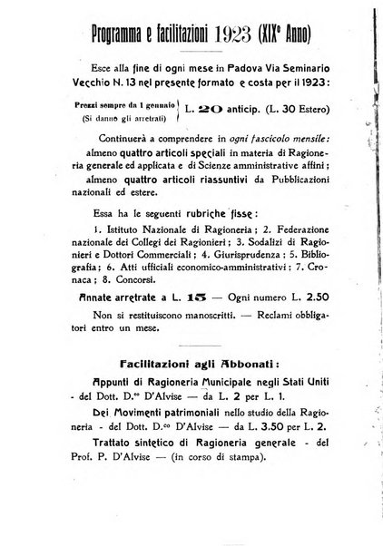 Rivista dei ragionieri organo ufficiale per l'Accademia dei ragionieri in Padova