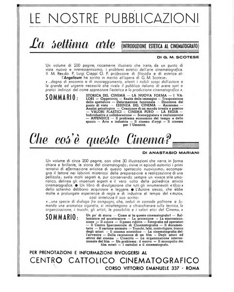 Rivista del cinematografo mensile del Centro Cattolico Cinematografico