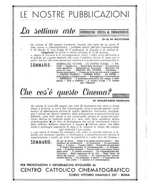 Rivista del cinematografo mensile del Centro Cattolico Cinematografico