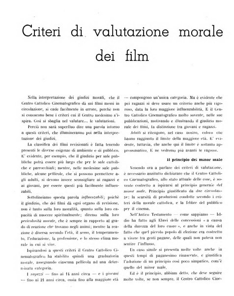 Rivista del cinematografo mensile del Centro Cattolico Cinematografico