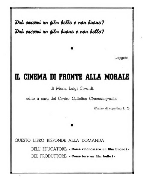 Rivista del cinematografo mensile del Centro Cattolico Cinematografico