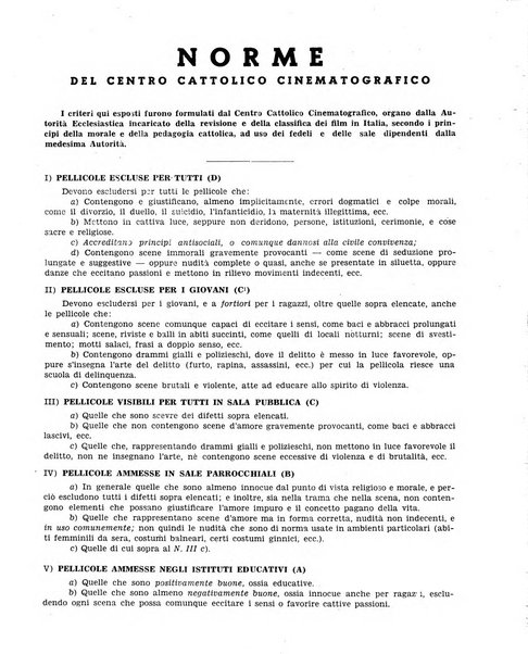 Rivista del cinematografo mensile del Centro Cattolico Cinematografico