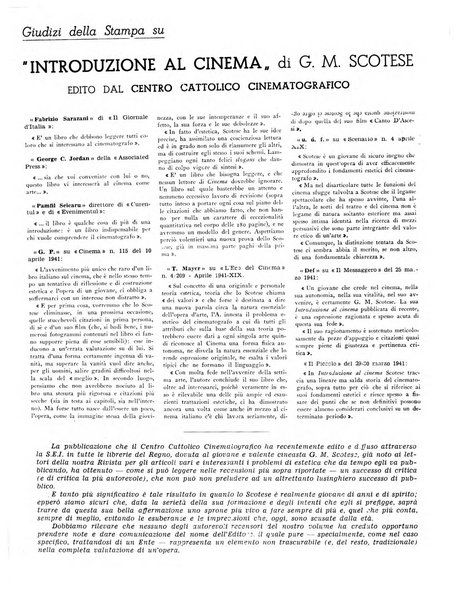 Rivista del cinematografo mensile del Centro Cattolico Cinematografico