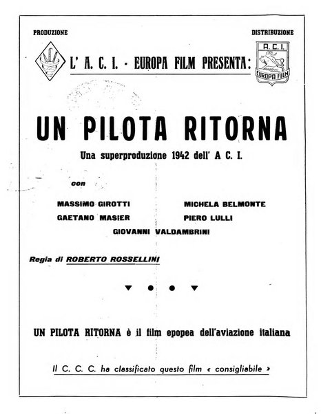 Rivista del cinematografo mensile del Centro Cattolico Cinematografico