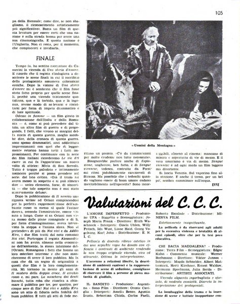 Rivista del cinematografo mensile del Centro Cattolico Cinematografico