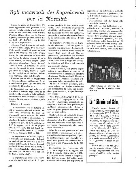 Rivista del cinematografo mensile del Centro Cattolico Cinematografico