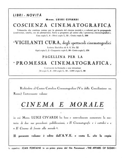 Rivista del cinematografo mensile del Centro Cattolico Cinematografico