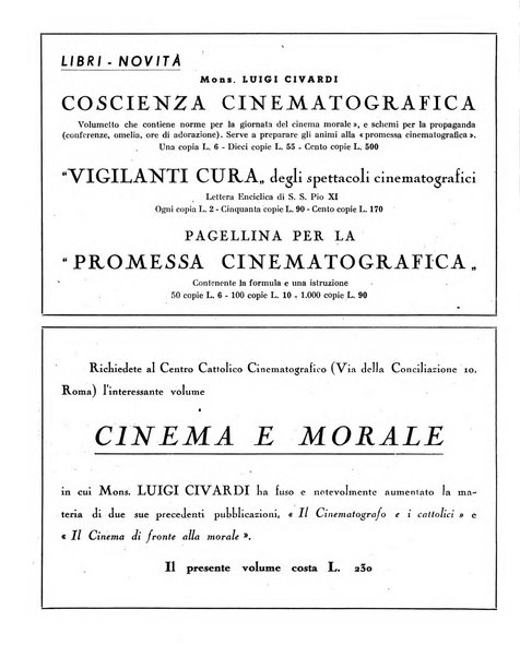 Rivista del cinematografo mensile del Centro Cattolico Cinematografico