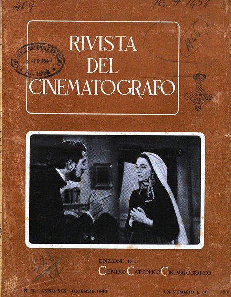 Rivista del cinematografo mensile del Centro Cattolico Cinematografico