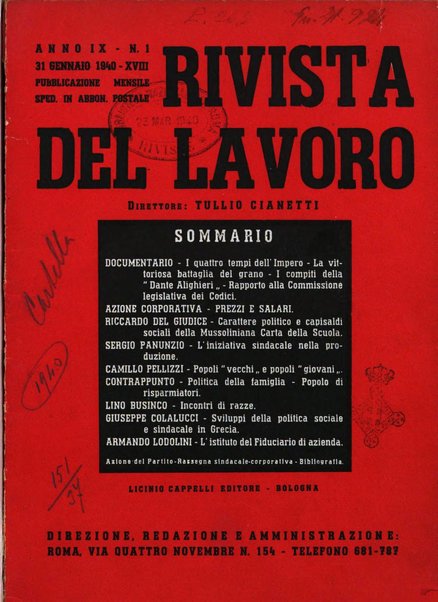 Rivista del lavoro