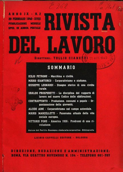 Rivista del lavoro